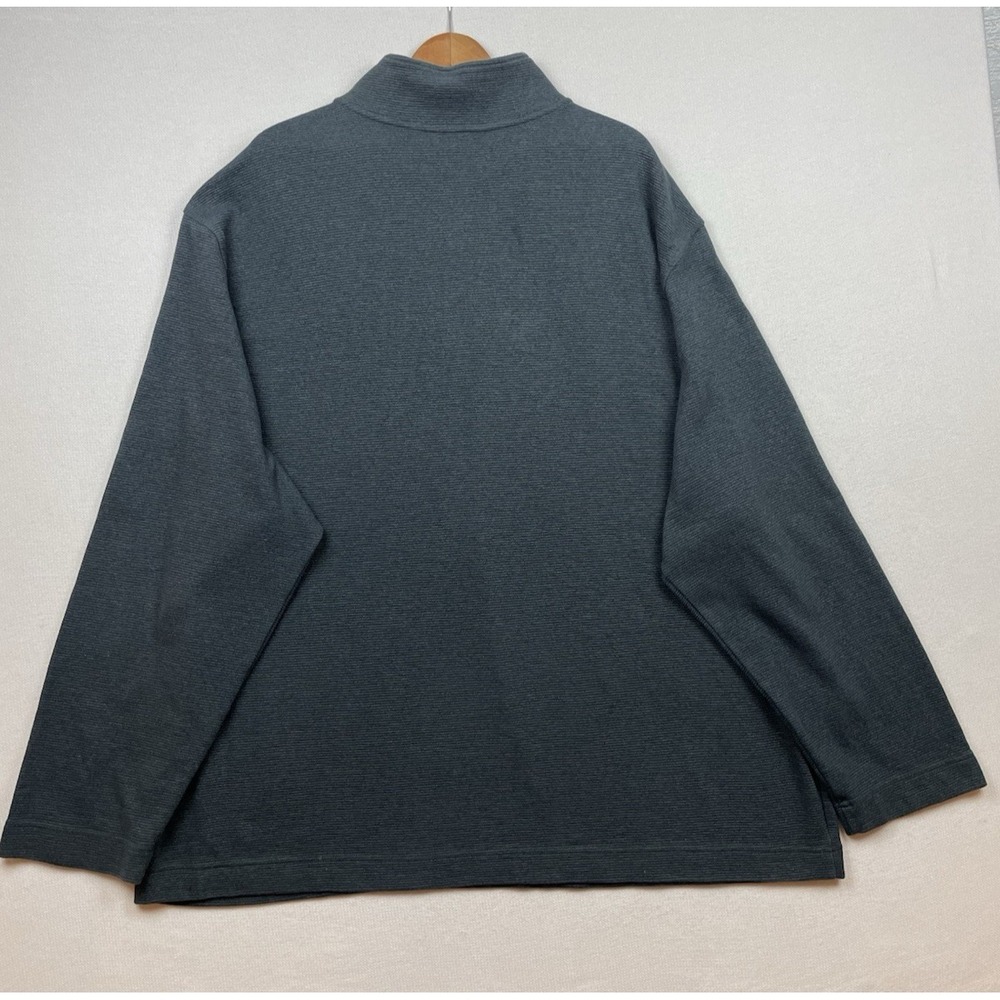 Van Heusen Flex Mens Quarter-Zip Pullover Shirt 4XLT Big & Tall Gray Minimalist - Picture 5 of 14